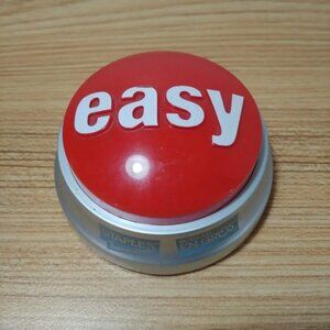 Staples "That Was Easy" Red Talking Novelty Button  Office Gift WORKS TESTED